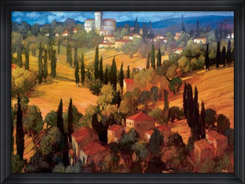 Framed Tuscan Castle Print