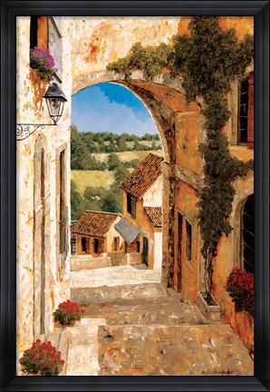 Framed Going Down to the Village Print