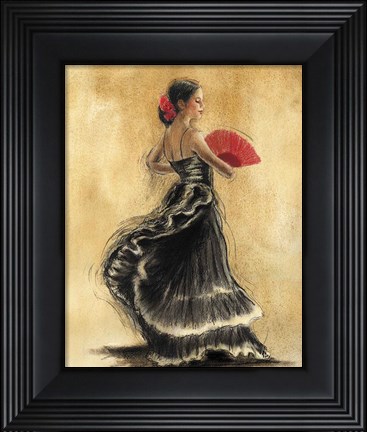 Framed Flamenco Dancer II Print