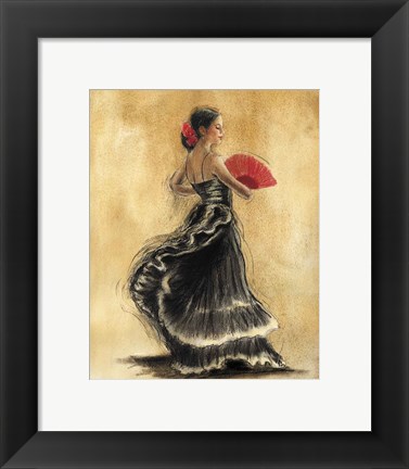 Framed Flamenco Dancer II Print