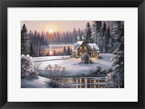 Framed Winter Sunset Print