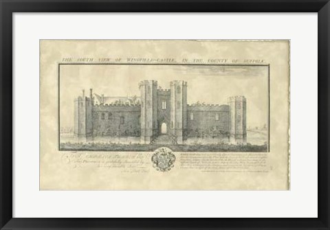Framed Vintage Wingfield Castle Print