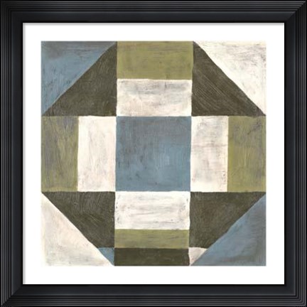 Framed Patchwork Tile II Print