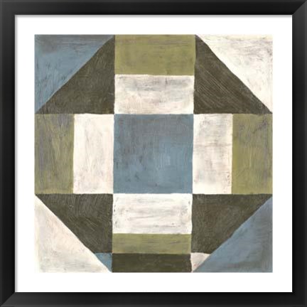 Framed Patchwork Tile II Print