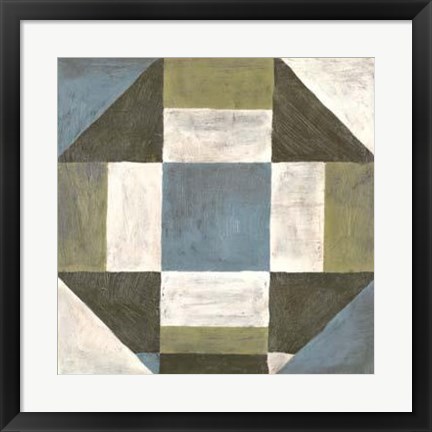 Framed Patchwork Tile II Print