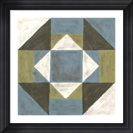 Framed Patchwork Tile III Print