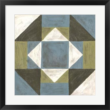 Framed Patchwork Tile III Print