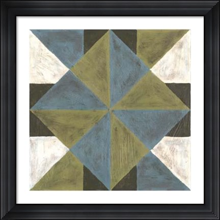 Framed Patchwork Tile IV Print