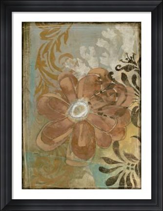 Framed Floral Abstraction I Print