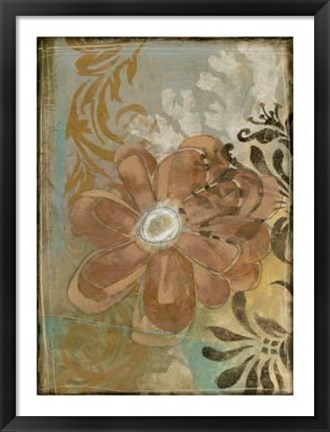 Framed Floral Abstraction I Print