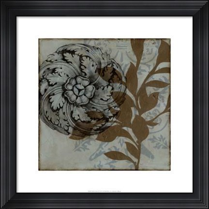 Framed Dusty Rosettes II Print