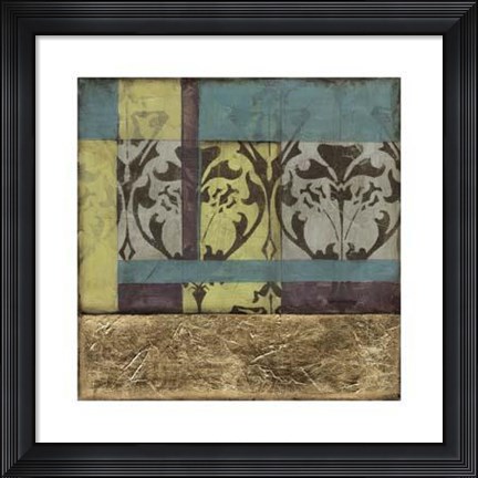 Framed Jeweled Transom I Print