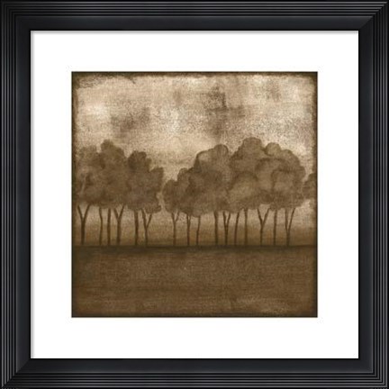 Framed Trees At Dusk II Print