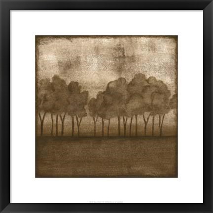 Framed Trees At Dusk II Print