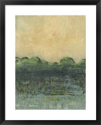 Framed Viridian Marsh I Print