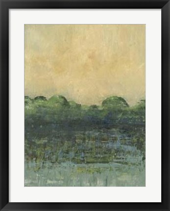 Framed Viridian Marsh I Print