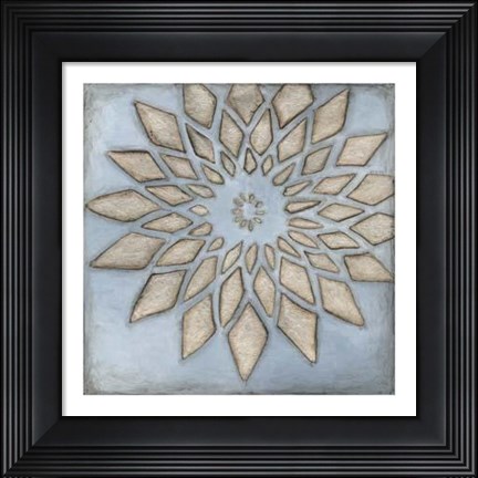 Framed Silver Filigree I Print