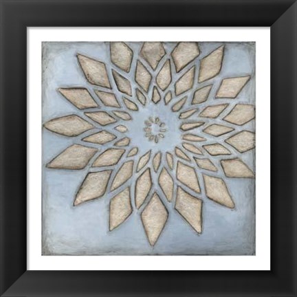 Framed Silver Filigree I Print