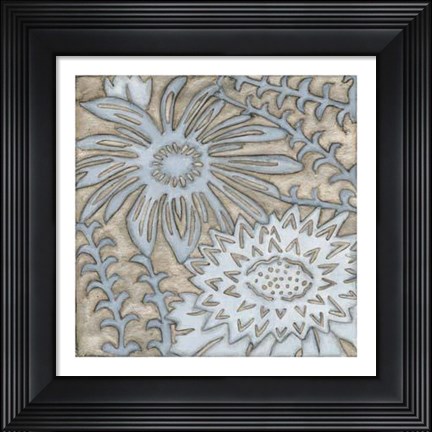 Framed Silver Filigree III Print