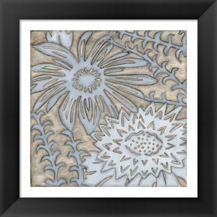 Framed Silver Filigree III Print