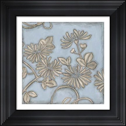 Framed Silver Filigree IV Print