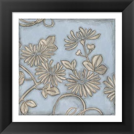 Framed Silver Filigree IV Print
