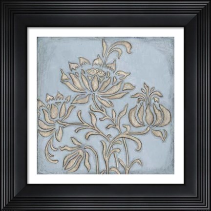 Framed Silver Filigree VI Print