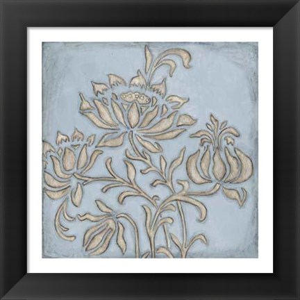 Framed Silver Filigree VI Print