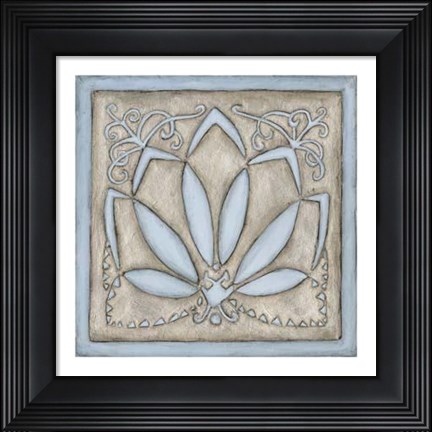 Framed Silver Filigree VIII Print