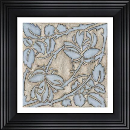 Framed Silver Filigree IX Print