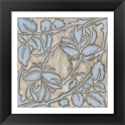 Framed Silver Filigree IX Print