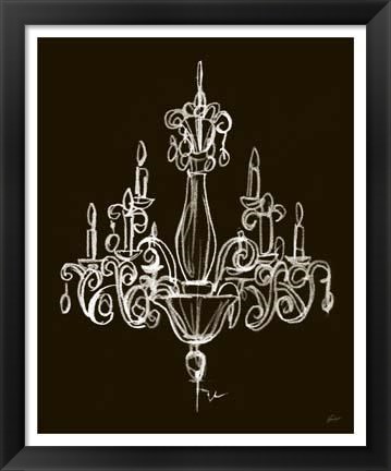 Framed Elegant Chandelier I Print