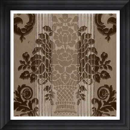 Framed Vintage Wallpaper I Print
