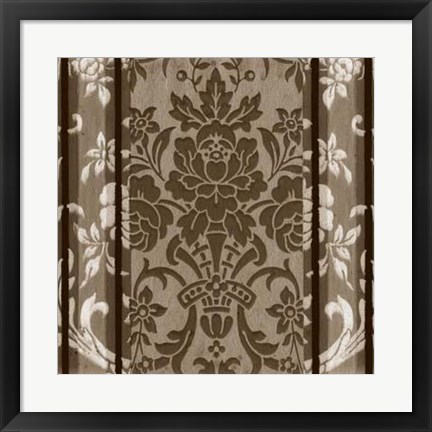 Framed Vintage Wallpaper II Print