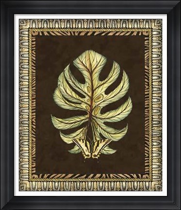 Framed Safari Leaves II Print