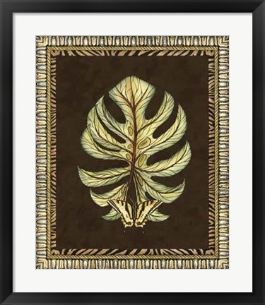 Framed Safari Leaves II Print