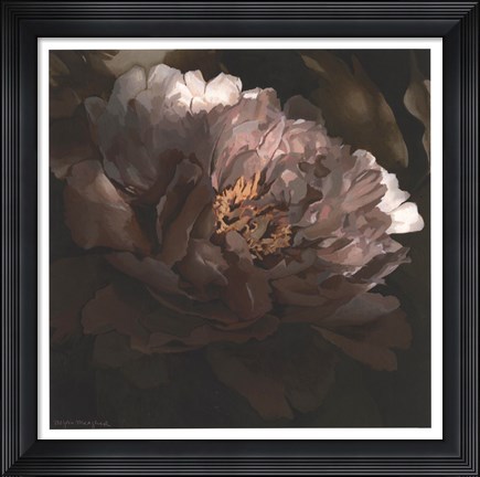 Framed Moonlit Peony I Print