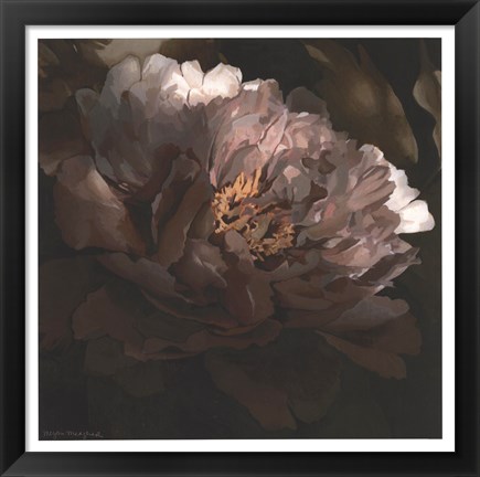 Framed Moonlit Peony I Print