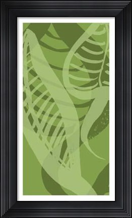 Framed Shades Of Green I Print