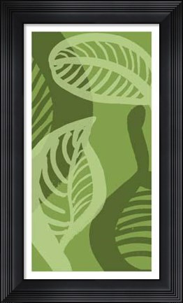 Framed Shades Of Green III Print
