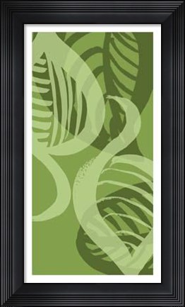 Framed Shades Of Green IV Print