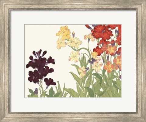 Framed Japanese Flower Garden I Print