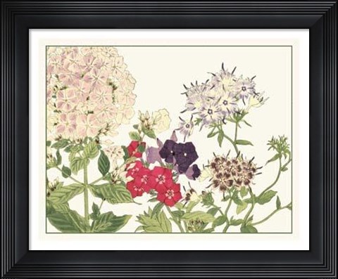 Framed Japanese Flower Garden II Print