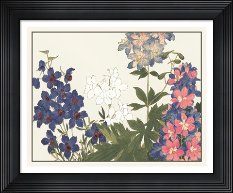 Framed Japanese Flower Garden III Print