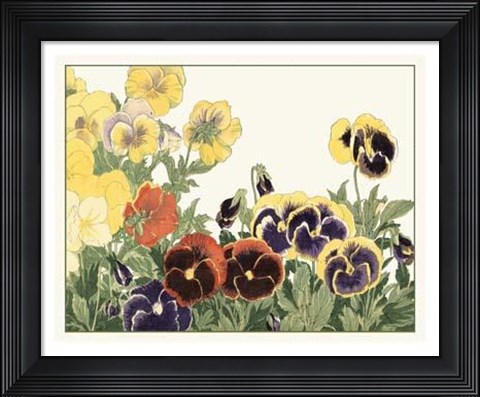 Framed Japanese Flower Garden V Print