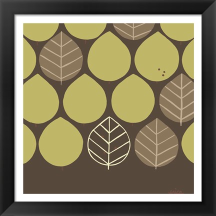 Framed Forest Motif I Print