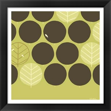 Framed Forest Motif II Print