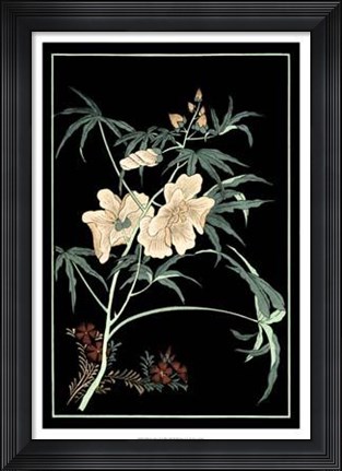 Framed Midnight Floral II Print