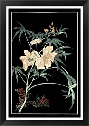 Framed Midnight Floral II Print