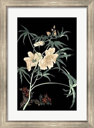 Framed Midnight Floral II Print